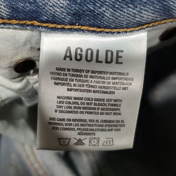Agolde Riley Jeans in Light Wash Size 26 or 2 - Picture 12 of 16